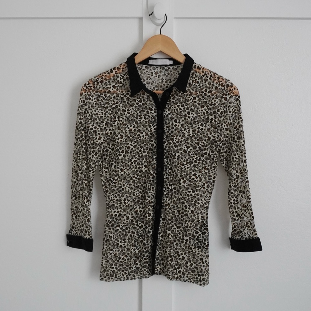 Anne Fontaine Pyla Cheetah Print Top